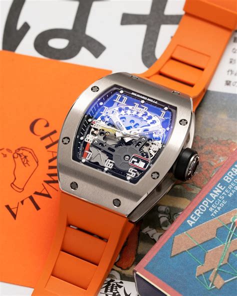 richard mille orange strap|Richard Mille velcro strap.